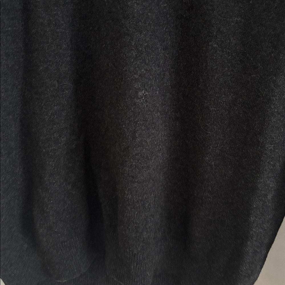 LL Bean Vintage Heather Charcoal Gray 100% Lambs Wool Crewneck Sweater Sz Large - Picture 6 of 7